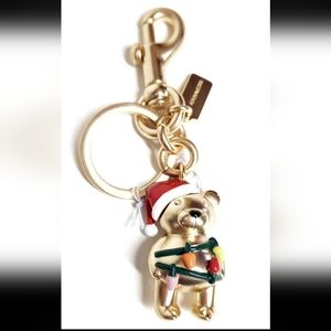 Coach Christmas Bear Charm